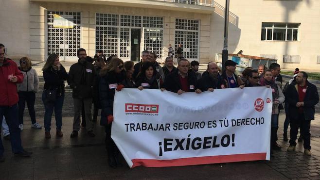 Protesta sindical por la siniestralidad laboral