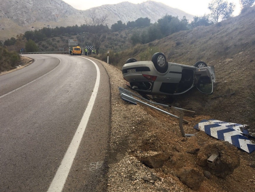 Accidente en la carretera entre Jaén y Los Villares