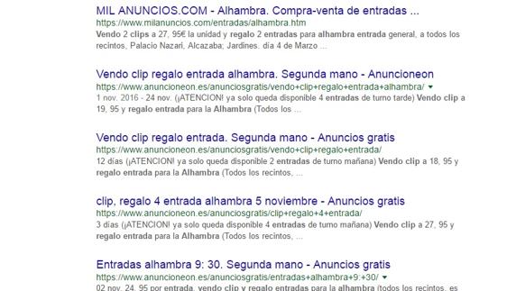 "El fraude es que venden en internet un clip y regalan dos entradas para la Alhambra"