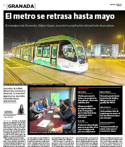 Ocho fechas incumplidas en tres años para el metro de Granada