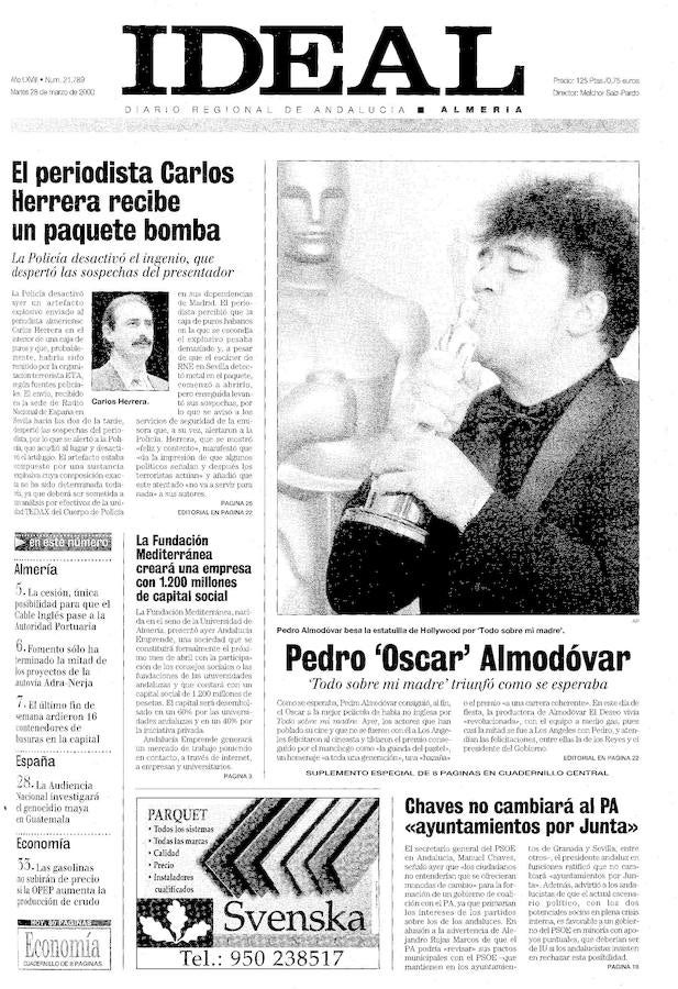 Carlos Herrera recibe un paquete bomba