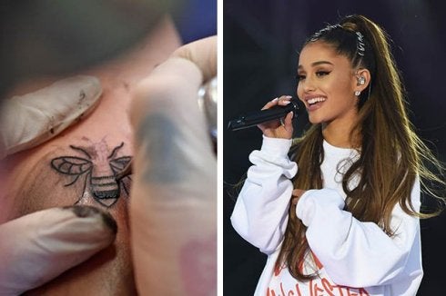 Ariana Grande se tatúa por las víctimas de su concierto
