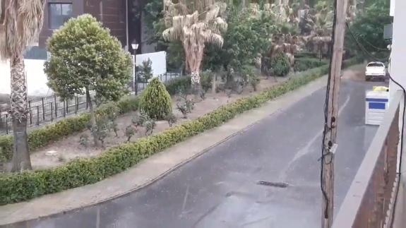 Tremenda granizada en Arbuniel