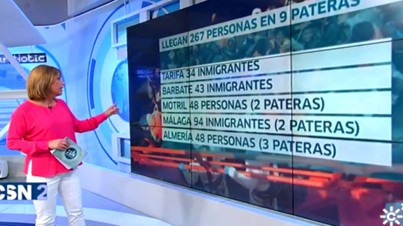 Indignación con Canal Sur por diferenciar "inmigrantes" de "personas" en su informativo